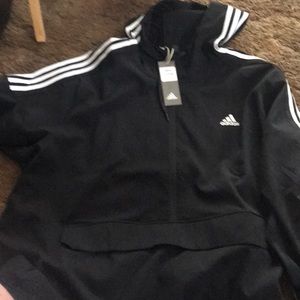 Men’s Adidas Half Zip Jacket with zipper pouch XXL